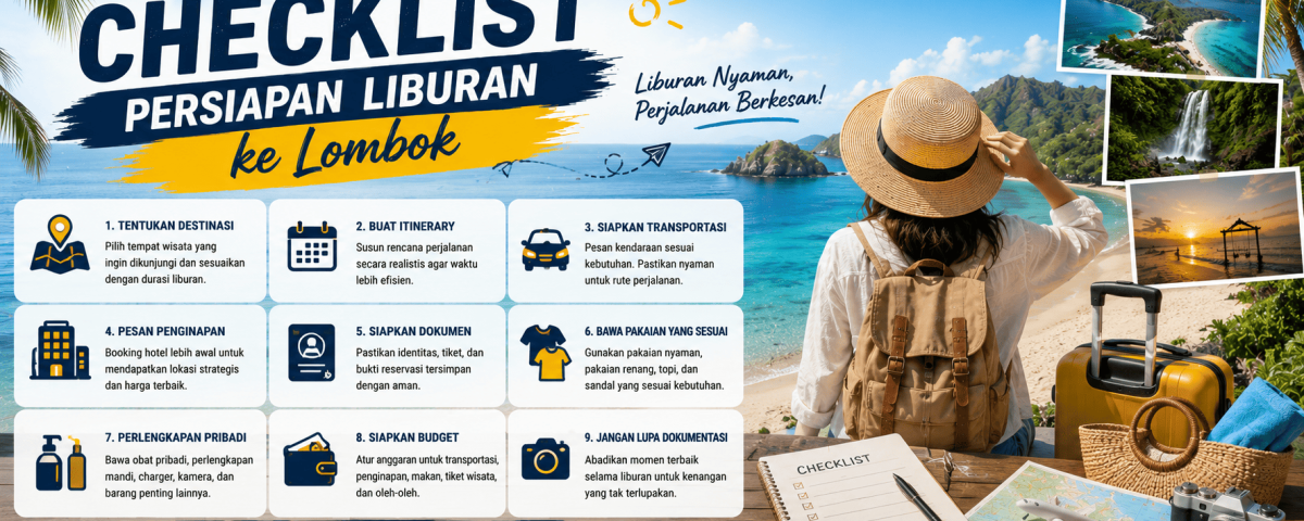 Checklist Persiapan Liburan ke Lombok