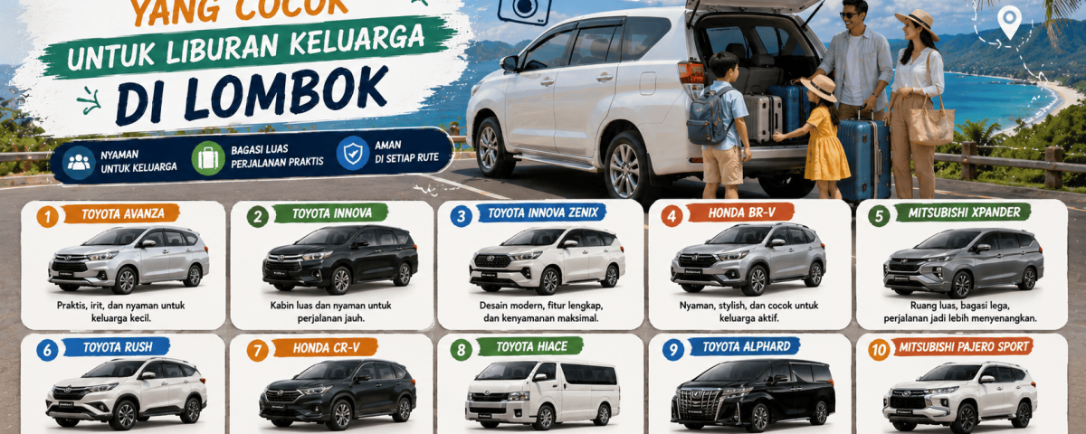 Daftar Mobil yang Cocok untuk Liburan Keluarga di Lombok