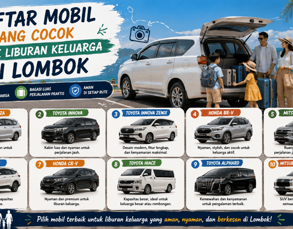 Daftar Mobil yang Cocok untuk Liburan Keluarga di Lombok