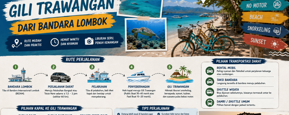 Panduan Liburan ke Gili Trawangan dari Bandara Lombok